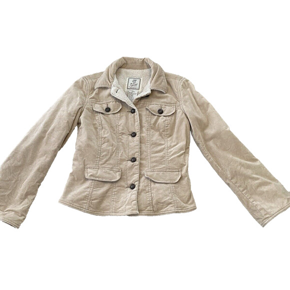 For Joseph Fortune Jacket Womens Medium Beige Corduroy Sherpa Lined Y2K Coat - Picture 8 of 16